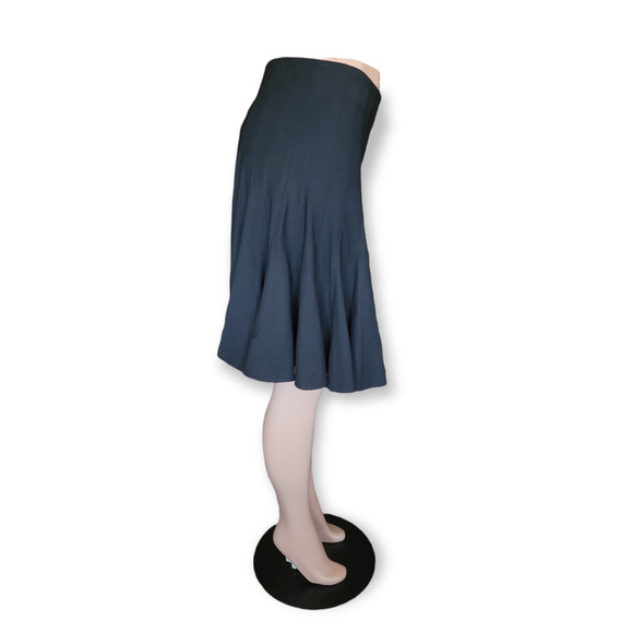 Club Monaco Wool Blend Fit And Flare Knee Length Skirt Size 6 Black - Picture 3 of 8